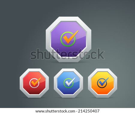 Check Mark Signs Vector Icons