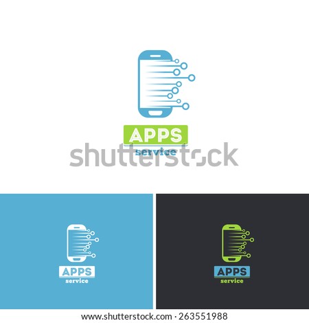 Technology Mobile Phone Concept Vector Icons, Logos, Sign, Symbol Template 