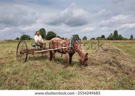 Similar – Image, Stock Photo Making hay