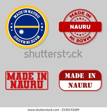 Set of four stamps with flag made in Nauru