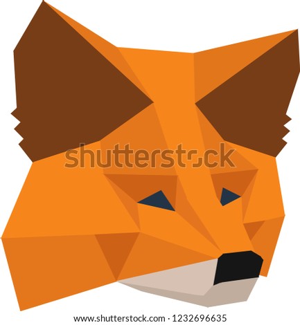 Metamask cryptocurrency icon vector illustration