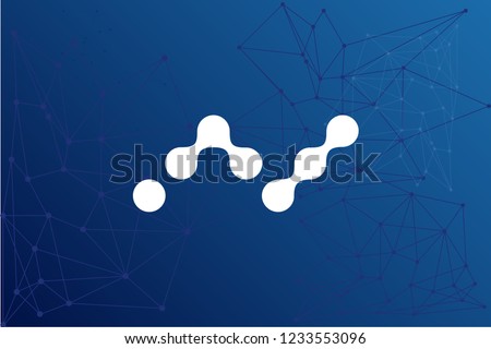 NANO cryptocurrency network vector illustration