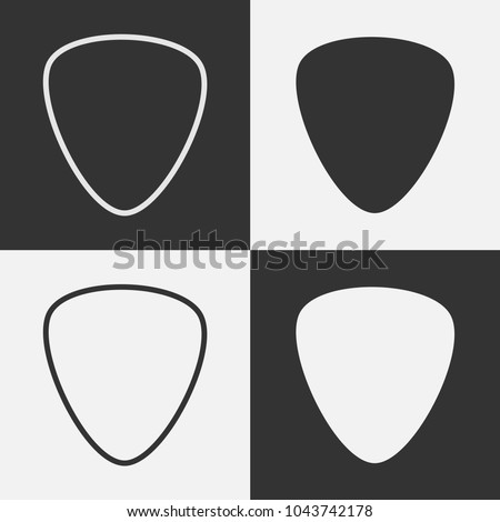 Set guitar pick icon