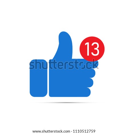 Blue hand on which the red circle with the number 13