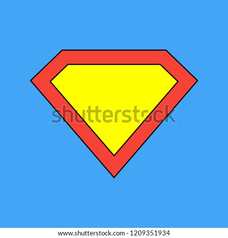 Superhero icon. Superman logo template. Superman vector icon. Vector illustration
