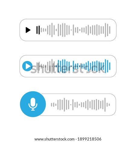 Audio messaging in modern messengers. Vector illustration.