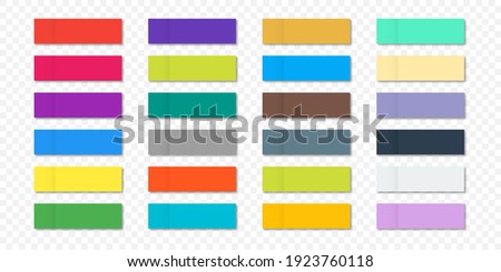 Message sticky note sticky stickers. A sticky note with a flat color. Vector post paper sticky tape with template shadow