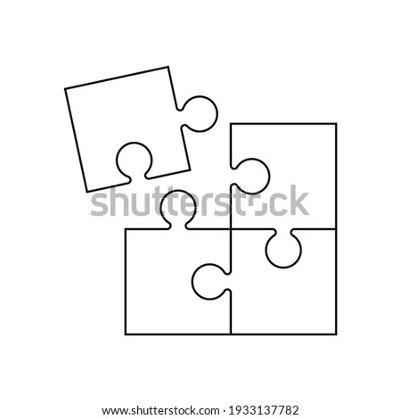 Puzzle icon. Vector. Isolated. Flat design