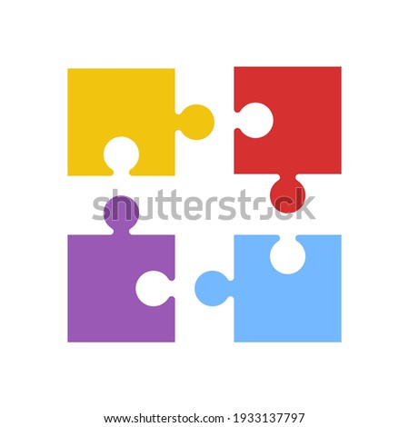 Puzzle icon. Vector. Isolated. Flat design