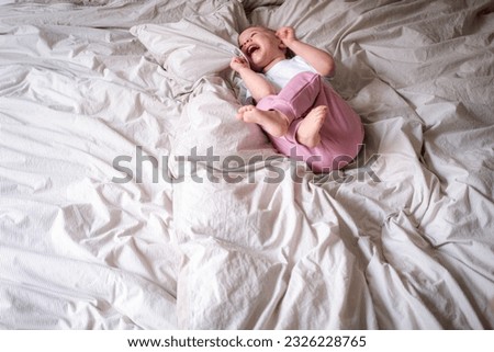 Similar – Image, Stock Photo Bed bounce on a box spring bed