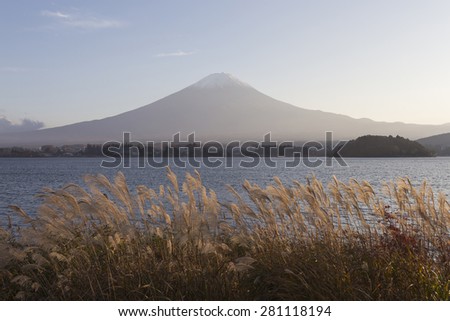 This photo was shot from the area around Mt.Fuji in Autumn. It is time to start snow cap on the top of Mt.Fuji.