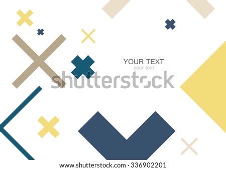 Colorful modern geometric abstract background template with designed ornament shapes. Vector pattern abstraction beautiful illustration with place for your text. Poster, business card, book, banner.