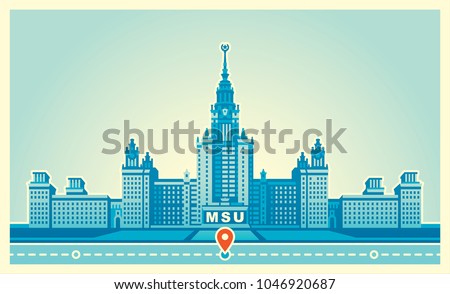 Illustration of Moscow State University
