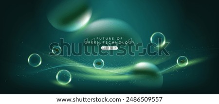 green technology futuristic and innovation background. Environment technology.Abstract technology background.Vector illustration.