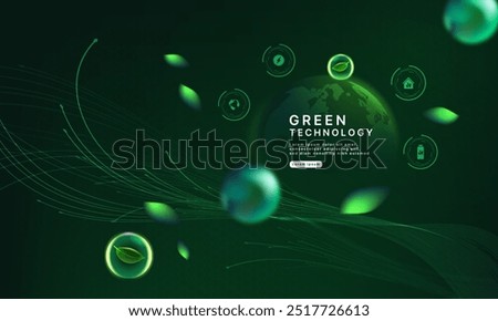 green technology futuristic and innovation background. Environment technology.Abstract technology background.Vector illustration.