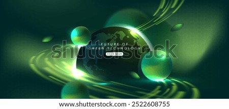 green technology futuristic and innovation background. Environment technology.Abstract technology background.Vector illustration.