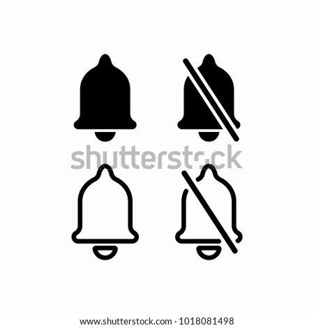 Bell icon, ringing bell icon vector, silent bell icon vector collection, bell bundle vector - notification vector 