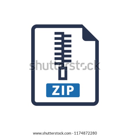 The ZIP file icon, Zip file icon