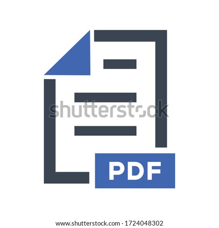 PDF vector icon, PDF file
