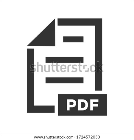 PDF vector icon, PDF file