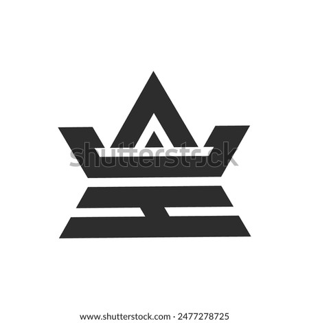 ACH letter logo, letter with crown logo