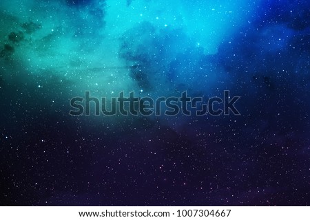 Similar – Foto Bild Weltraum-Hintergrundtapete mit Nebel und Sternen, kosmischem Staub, kosmischen Gasclustern und Sternbildern im tiefen Weltraum. Farbige Flüssigkeit Pulver. 3D-Illustration. Kopieren Sie Raum Zukunft und künstlerisches Konzept