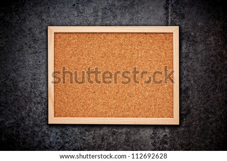 Nice cork memory board with wooden frame