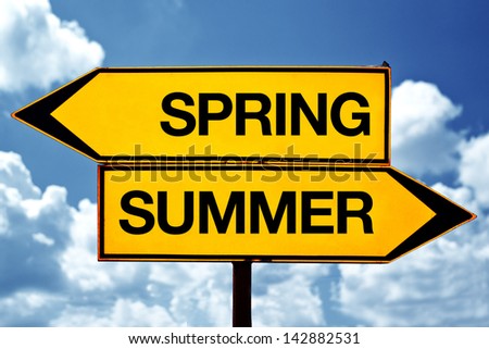 Spring versus summer opposite signs, season change
