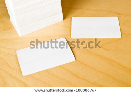 Business cards with rounded corners. Stack of blank horizontal business cards propped up another with copy space for your design. Please, browse my portfolio for more blank business cards images.