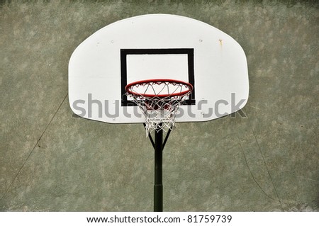 basketball hoop and a cage, sports background.