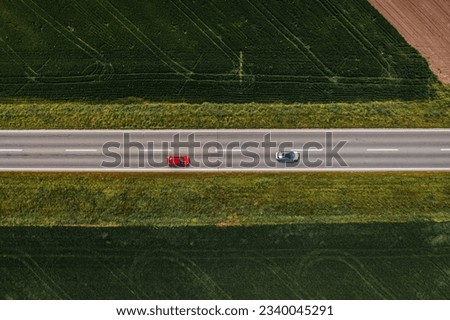 Similar – Image, Stock Photo Aerial view two