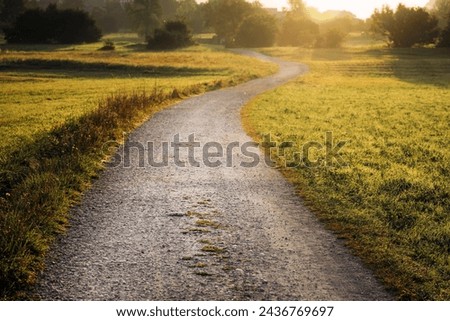 Similar – Image, Stock Photo Path through the meadow