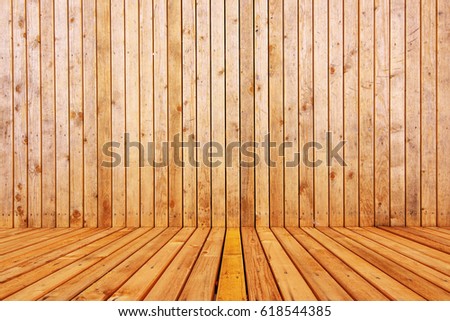 Wooden 3d empty room interior as background 商業照片 © 