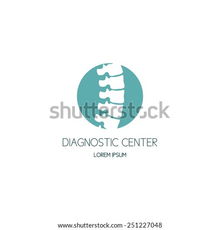 Spine diagnostic center logo. Vector illustration.