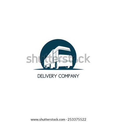 Delivery company logo template. Intercity transport company concept.