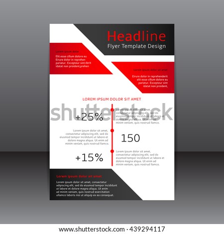 Vector Design Of The Red Black And White Flyer And Cover Vector