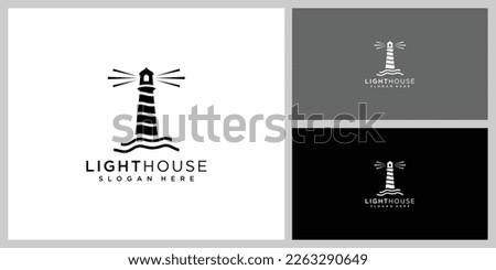 lighthouse logo vector design template