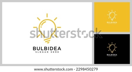 light bulb logo design vector