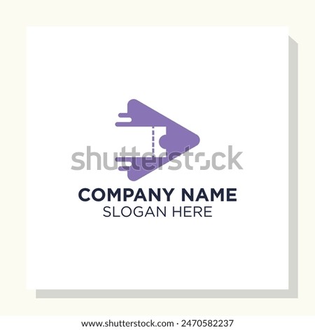 modern ticket logo design concept, ticket logo template