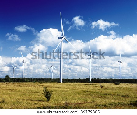 Wind power stations, Paldiski, Peninsula Pakri, Estonia