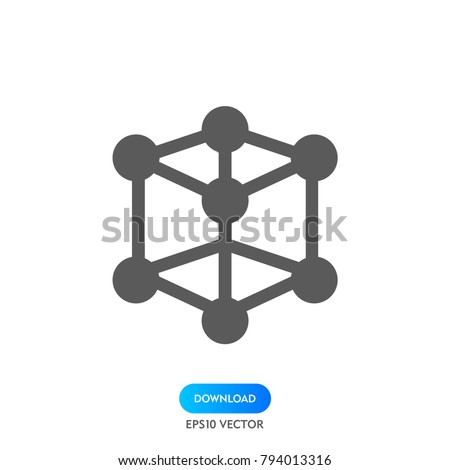 React native icon vector, atom symbol.