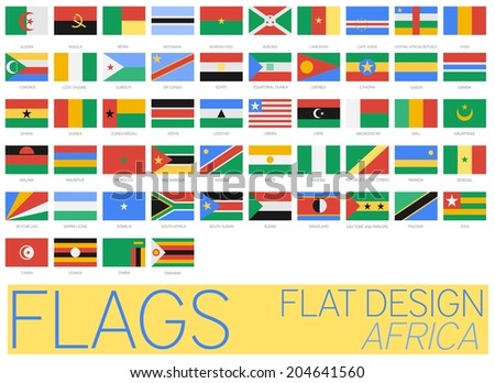 Flat Flags Africa 2014