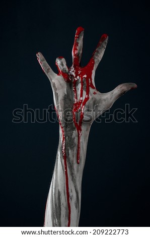 Bloody hand zombie demon