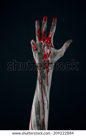 Bloody hand zombie demon
