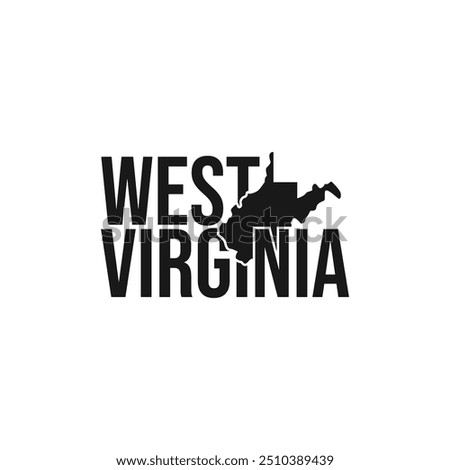 west virginia state symbol, map icon with vector silhouette