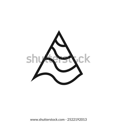 abstract triangle logo terrain icon design