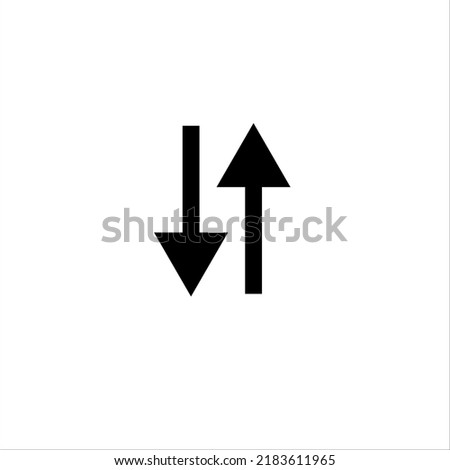 the arrows are black up and down on a white background