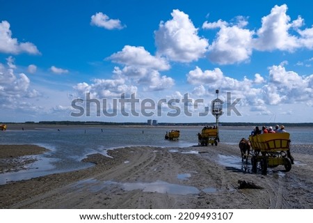 Similar – Image, Stock Photo Wadden car ride to Neuwerk