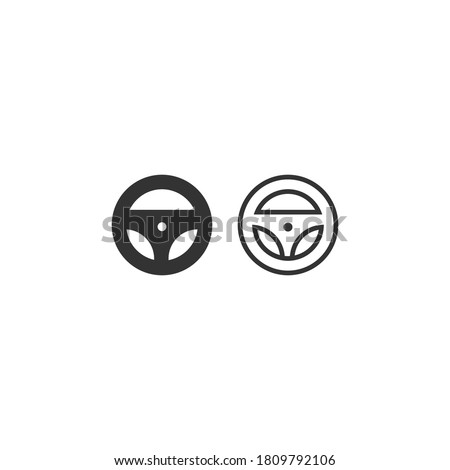 Car handlebar icon logo vector