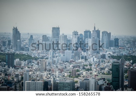 downtown tokyo japan, business district, finance, housing